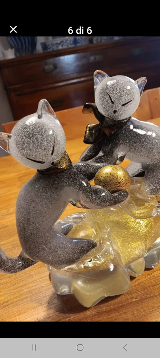 Gatti in vetro decorativi