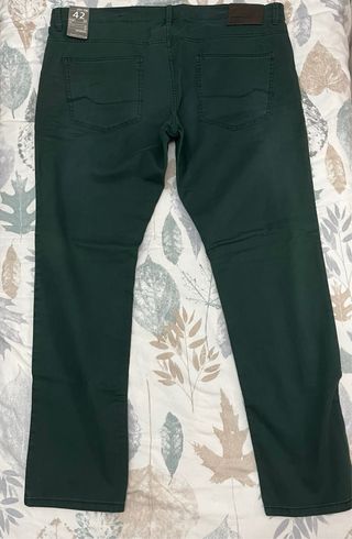 Pantalón Angelo Litrico Slim Leg Verde Talla 42