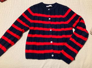 Chaqueta Zara Rayas Azul/Roja Talla M