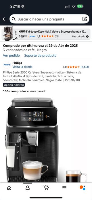 Cafetera Superautomática Philips Serie 2300