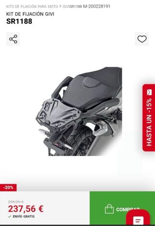 Soporte Givi Baúl Honda Forza 750 SR1188