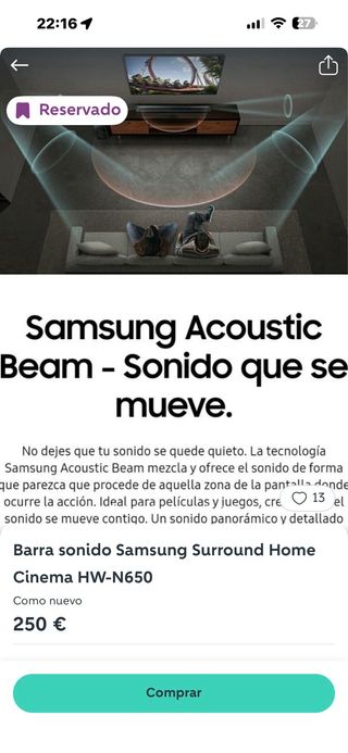 Barra Sonido Samsung HW-N650 Surround