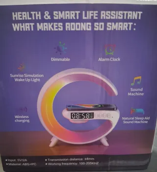 Lámpara Despertador Carga Inalámbrica