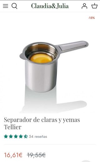 Separador de claras y yemas