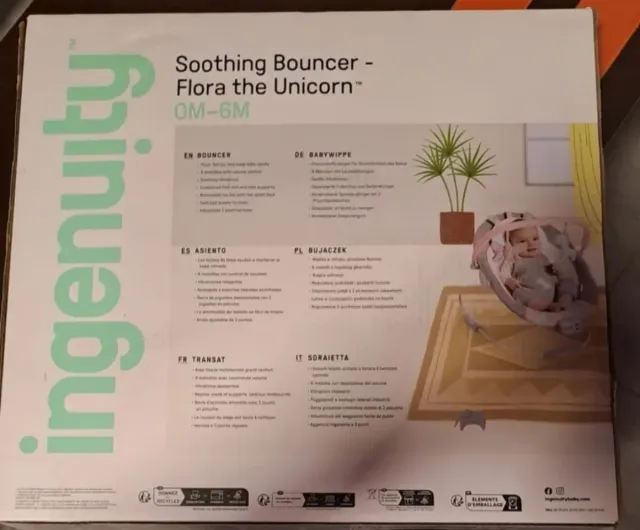 Hamaca Mecedora Bebé Flora Unicornio 0-6M