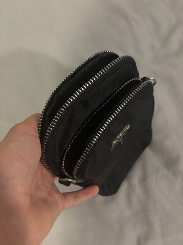 Bolsito mini negro con cremallera