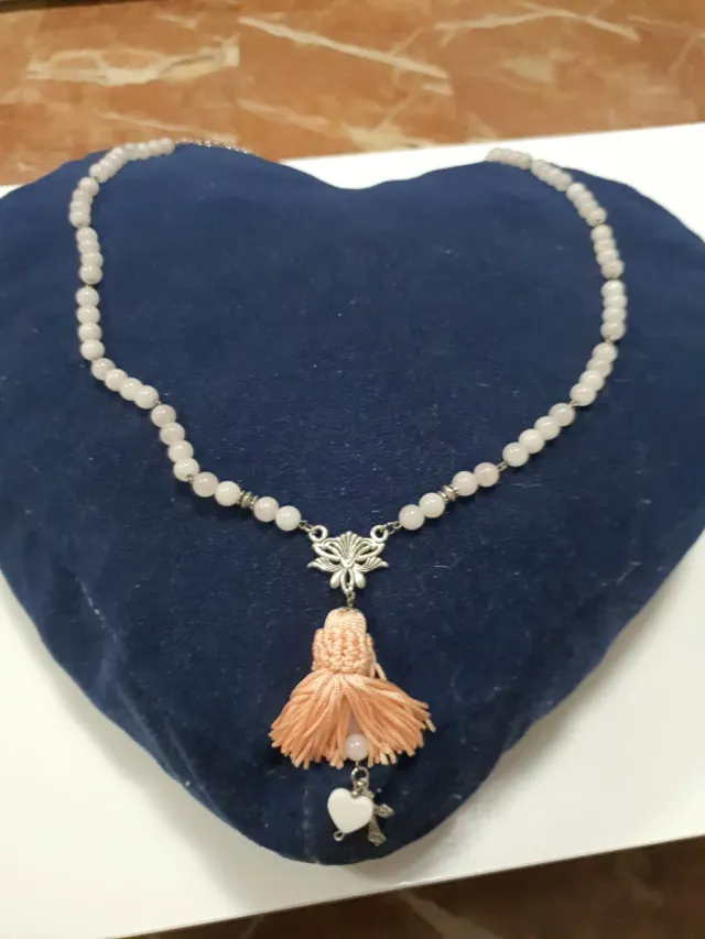 Escapulario Fallero Rosa y Plateado