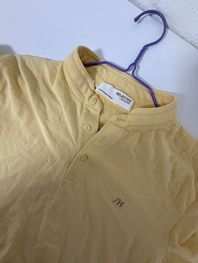 Camisa polo amarilla SELECTED
