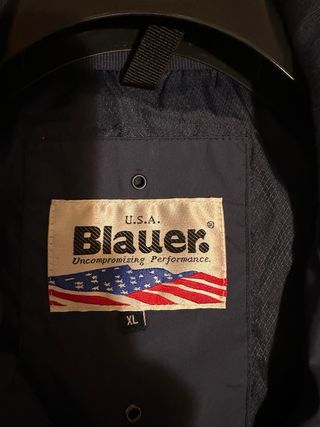 Cazadora Blauer Azul con Rayas Beige