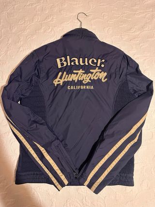 Cazadora Blauer Azul con Rayas Beige