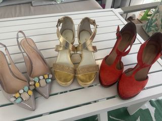 Lote Lodi: Cuñas Doradas y Tacones Rojos