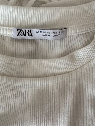 Camiseta Zara Blanca Talla M