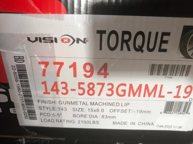 Llantas Vision 15x8 5x5 Nuevas