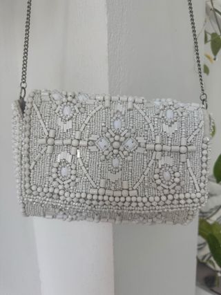Lote 2 bolsos fiesta rosa y blanco
