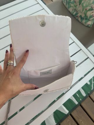 Lote 2 bolsos fiesta rosa y blanco