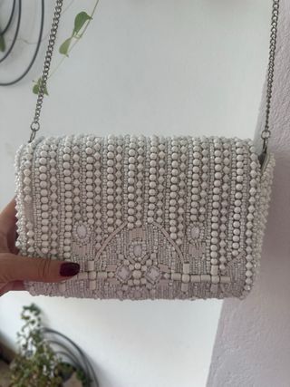 Lote 2 bolsos fiesta rosa y blanco