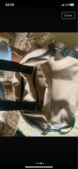 Bolso de mano beige