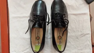 Zapatos de piel drucker negros mujer