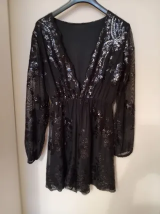  6 Monos elegantes  encaje,negro, pedreua,lentejue