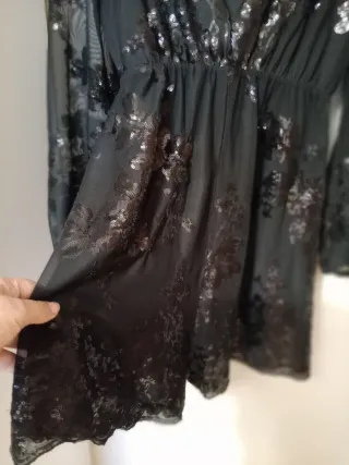  6 Monos elegantes  encaje,negro, pedreua,lentejue