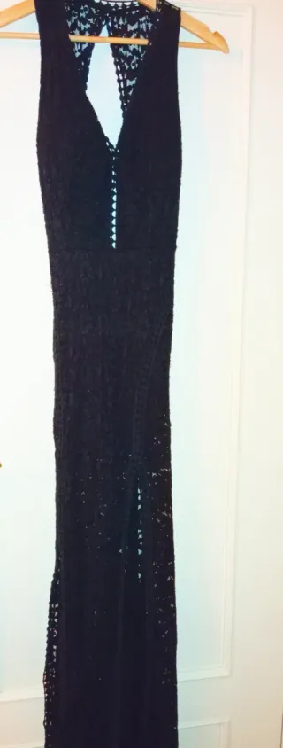 Vestido Negro Encaje Espalda Descubierta