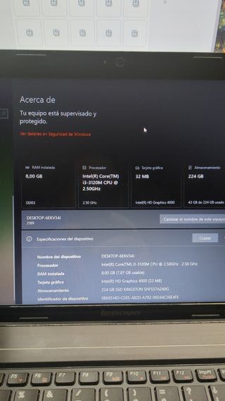 Lenovo G580 Portátil, Regalo Dell Venue 11 Pro