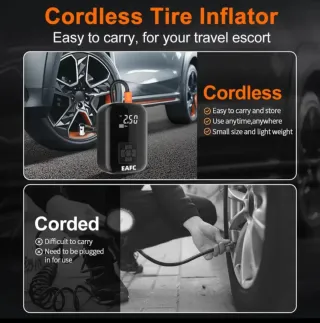 Compresor Aire EAFC Inalámbrico Coche/Moto/Bici