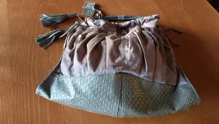 Bolso Adolfo Domínguez rosado y gris