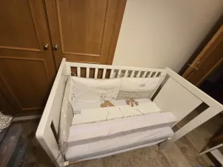 Cuna Trama Inova Madera Blanca