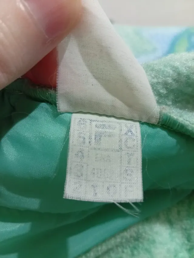 Felpa Fila Vintage in pile con stampa XL verde/blu 