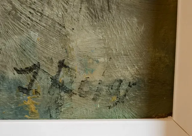 Óleo sobre tabla "Exposición de Vallecas"