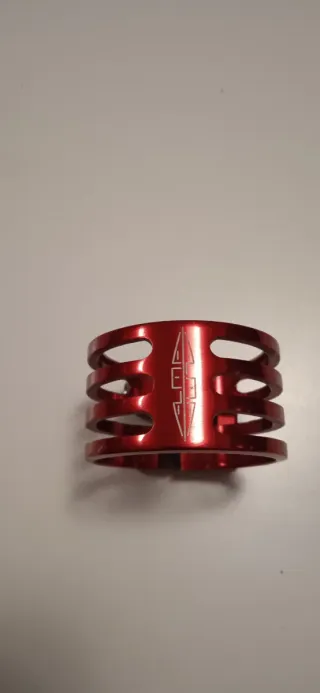 Abrazadera de tija sillín bicicleta aluminio rojo