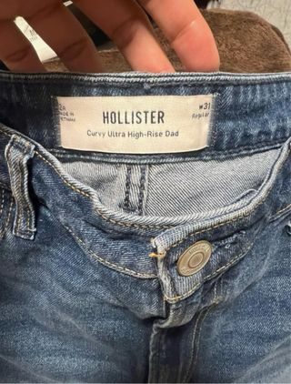 Vaqueros Hollister Rectos Rotos Talla [Talla]