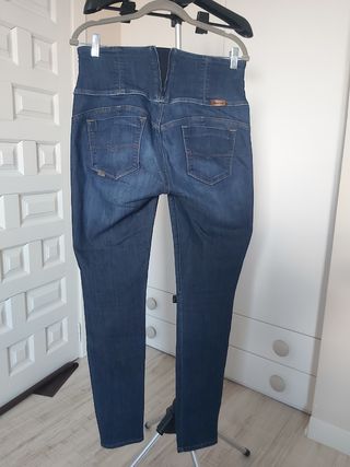 Pantalón de Salsa, Azul, Talle Alto, talla 42