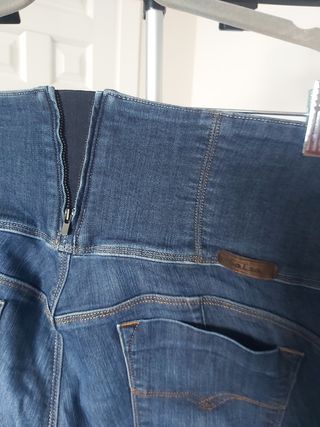 Pantalón de Salsa, Azul, Talle Alto, talla 42
