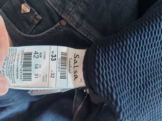 Pantalón de Salsa, Azul, Talle Alto, talla 42