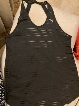 Camiseta Puma Malla Negra Mujer
