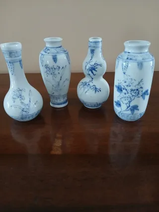 Set 4 vasetti cinesi antichi decorati