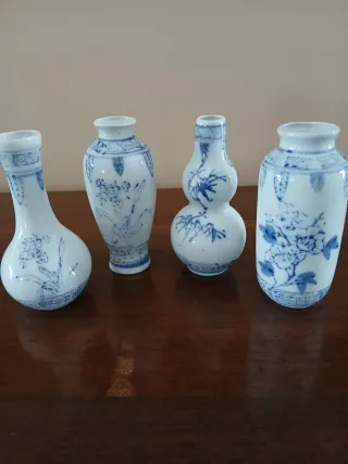 Set 4 vasetti cinesi antichi decorati