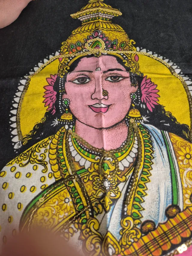 Póster tela diosa Saraswati