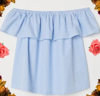 Blusa a rayas azul y blanco