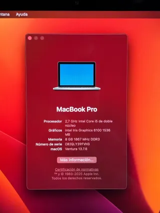 MacBook Pro 13” Retina 2015 Plata