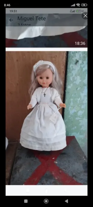 Muñeca Nancy Comunión Antigua
