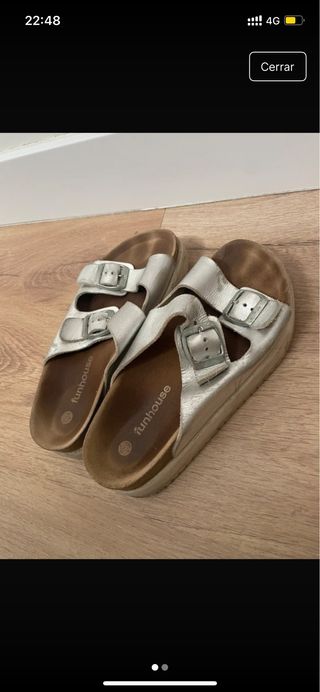 Sandalias plataforma plateadas