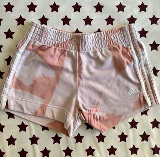 Shorts Adidas entrenamiento rosa y blanco