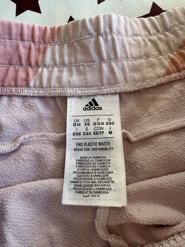 Shorts Adidas entrenamiento rosa y blanco