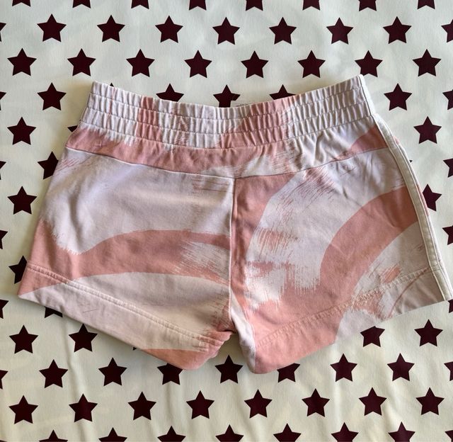 Shorts Adidas entrenamiento rosa y blanco