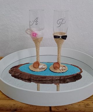 Copas de Novios/Aniversario Decoradas