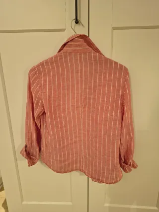 Camisa Massimo Dutti rayas rosa blanca Talla XS