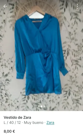 Vestido Zara Azul Talla L